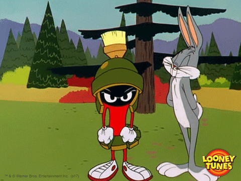 Marvin the Martian Angry at Bugs Bunny